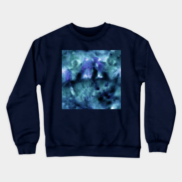 Blue Ice Tie-Dye Crewneck Sweatshirt by Carolina Díaz